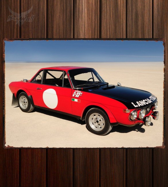 Металлическая табличка Lancia Fulvia HF1600 Group 4 Works Rally Car Металлическая табличка Lancia Fulvia HF1600 Group 4 Works Rally Car